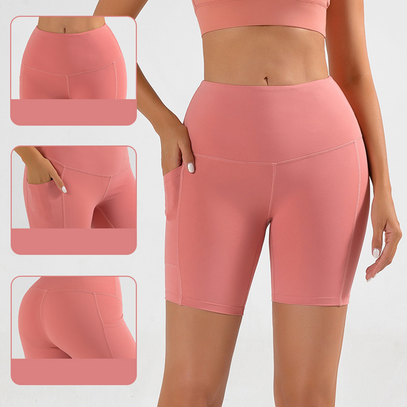 Custom High Waisted Yoga Shorts2