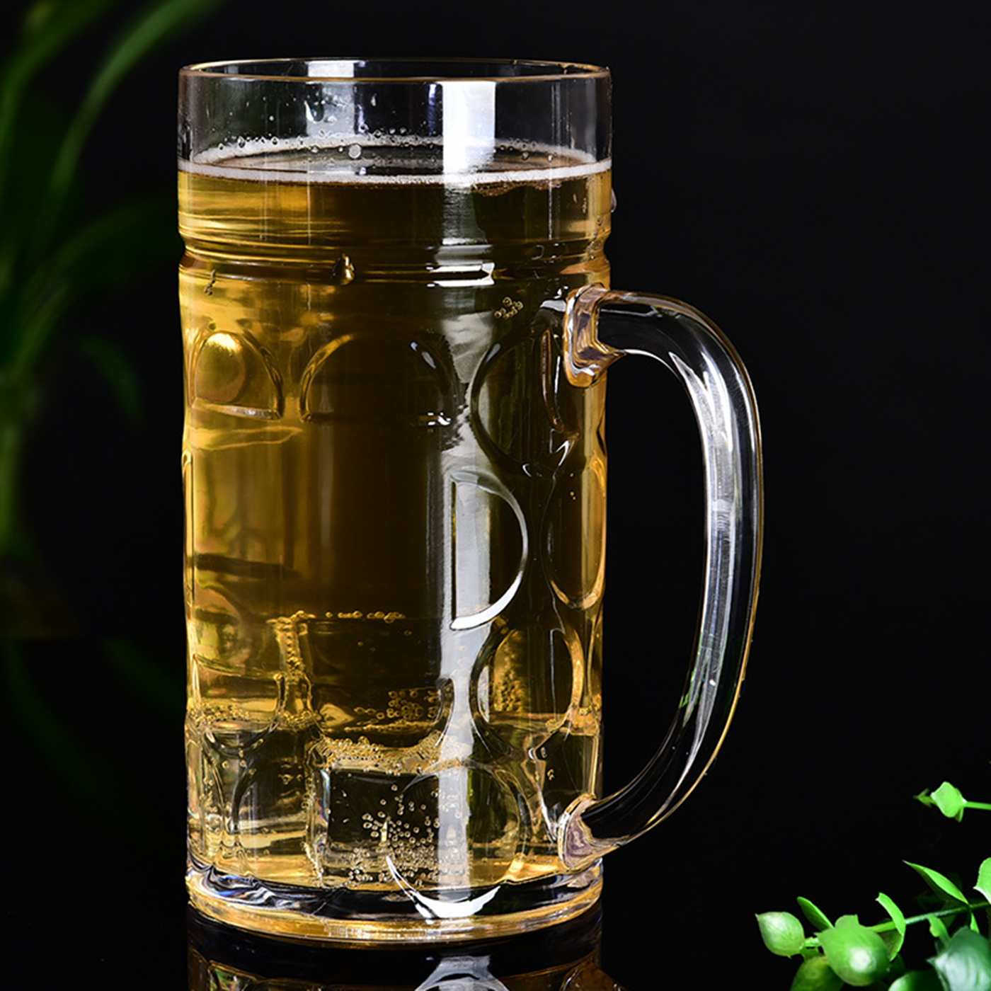 Custom 530ml Plastic Beer Mug With Handle2