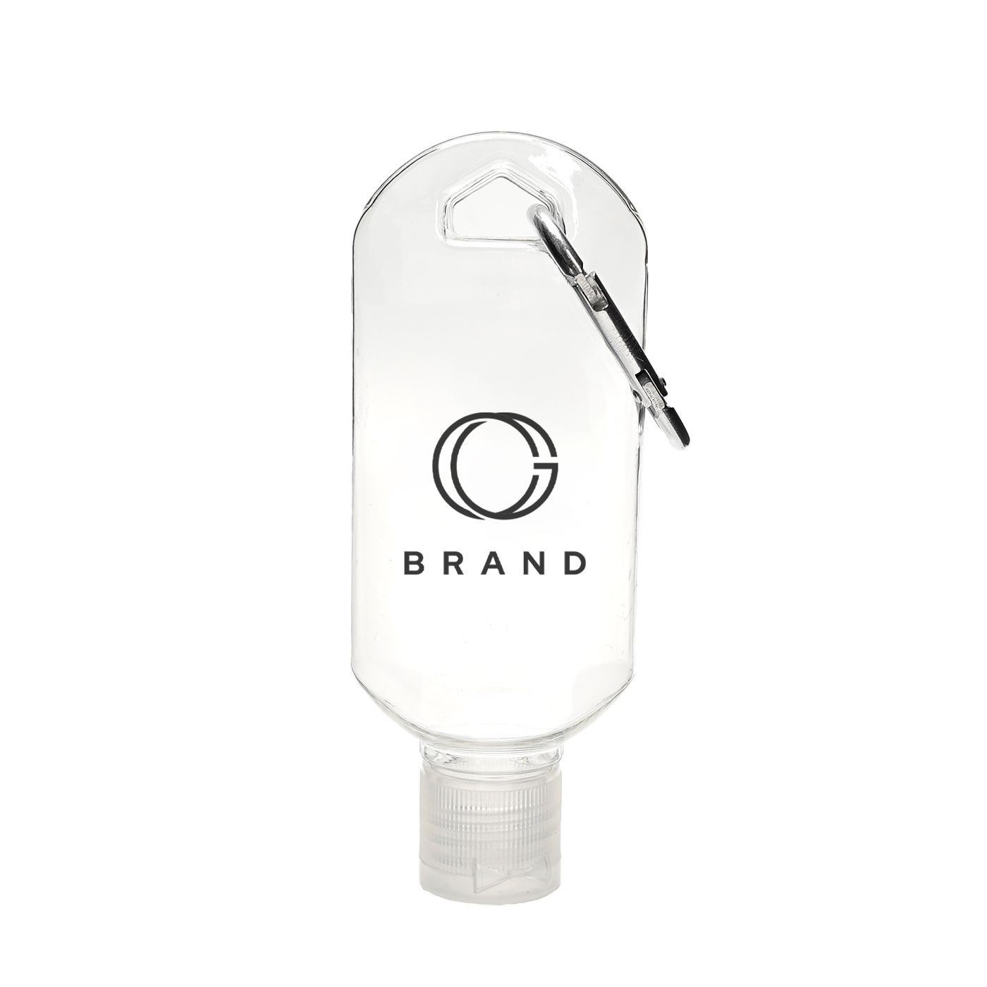 Custom 60ml Hand Sanitizer Gel Bottle With Carabine