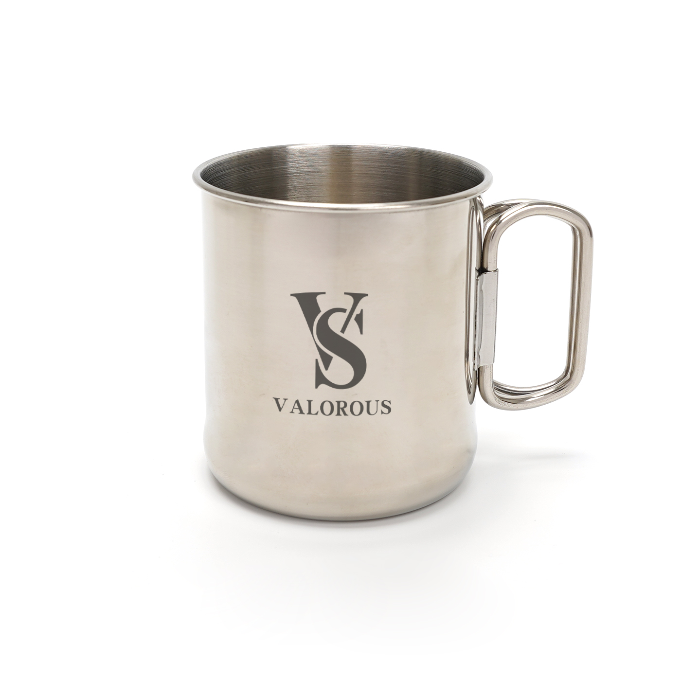 Stainless Steel Camp Mug With Carabiner 