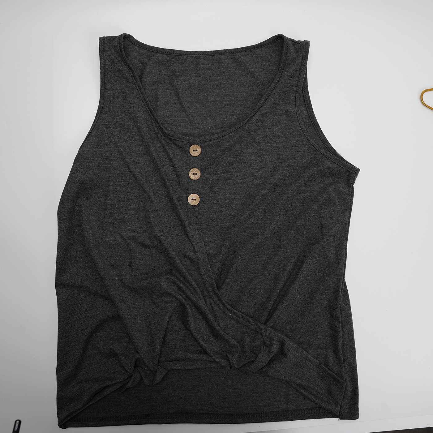 Promotional Women's Solid Color Twist Tank4