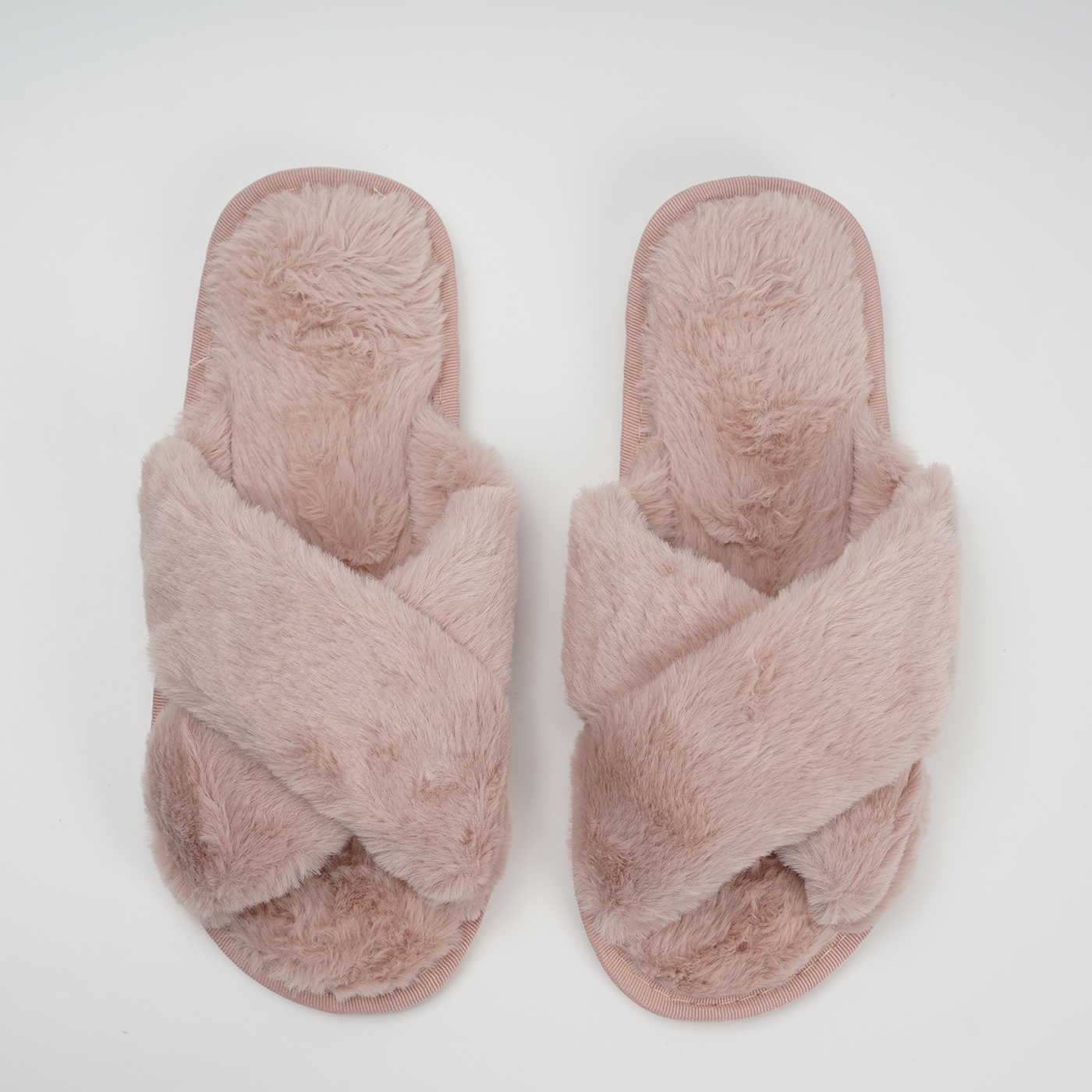 Fluffy Criss Cross Slippers3