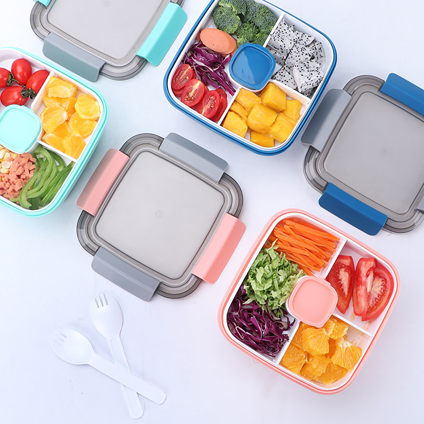 Promotional 1.5L Lunch Container With Salad Bowl1