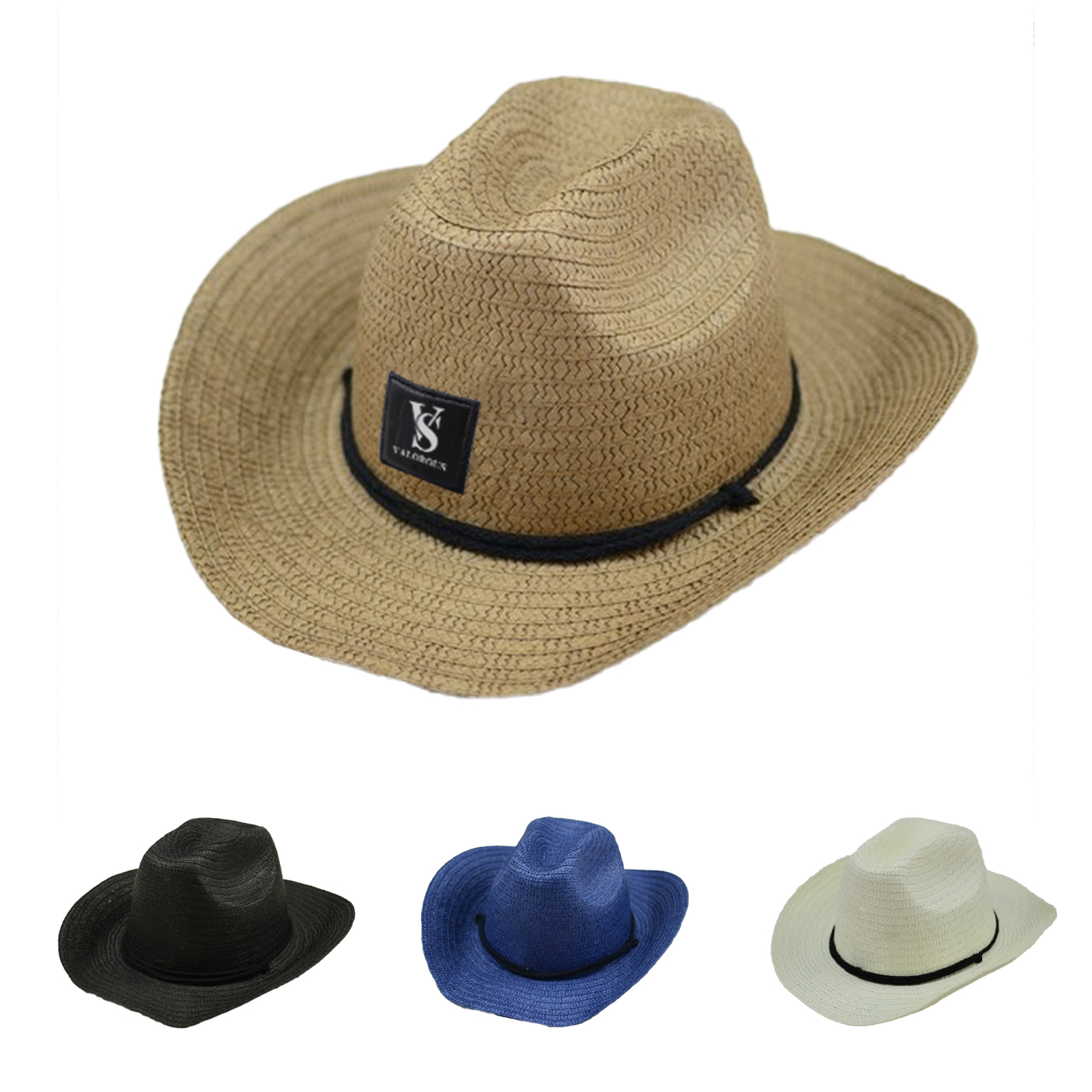 Creative Wide Brim Straw Cowboy Hat