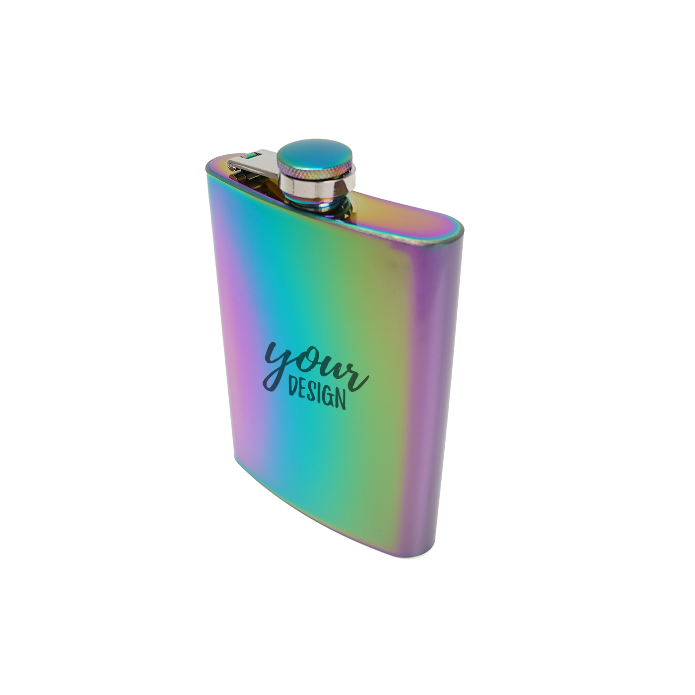 Pocket Iridescent Rainbow Hip Flask 1