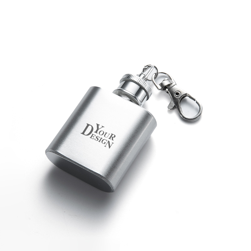 Custom 30ml Stainless Steel Flask Keychain1