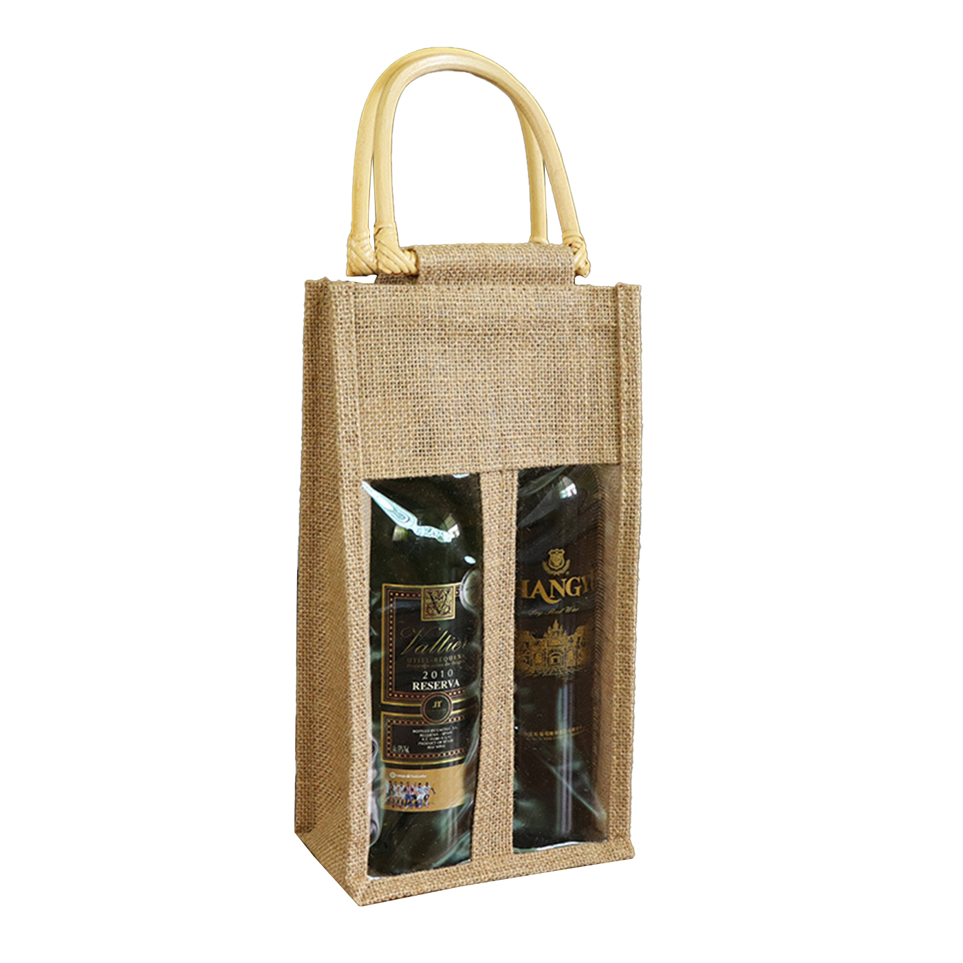 2-Bottle Wine Bag With Clear Window 2
