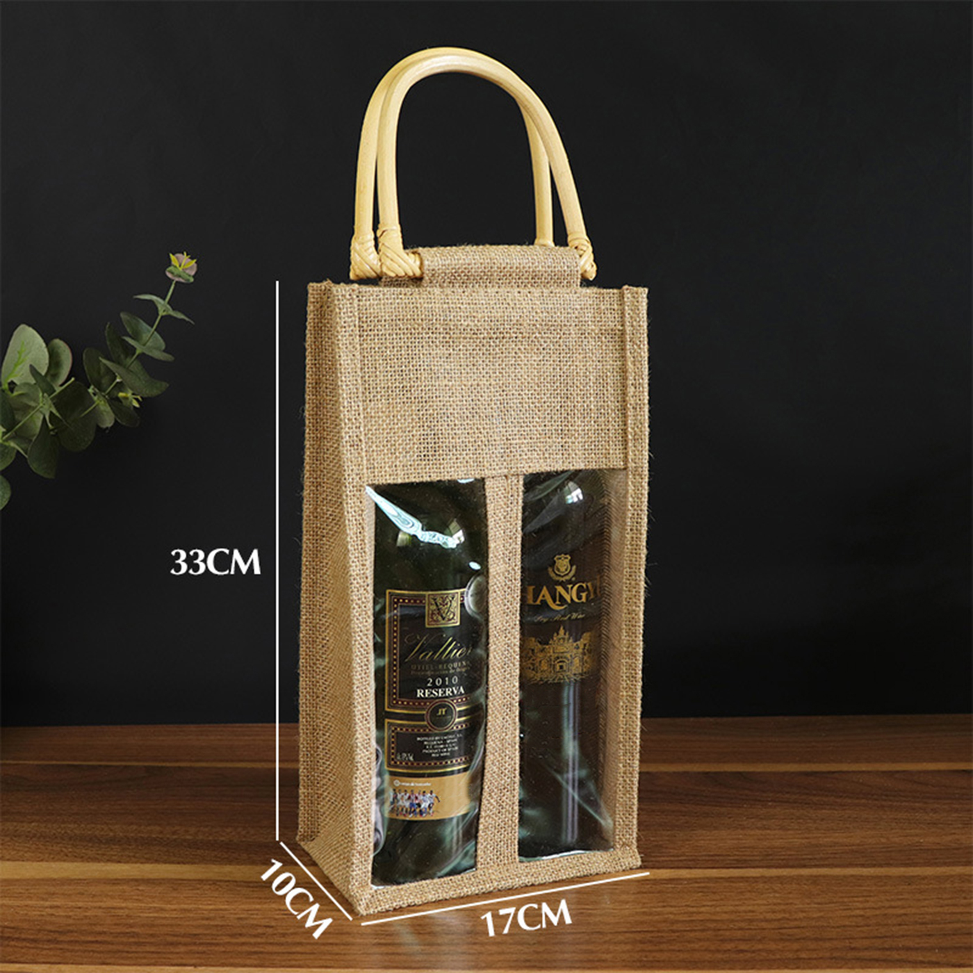 2-Bottle Wine Bag With Clear Window 4