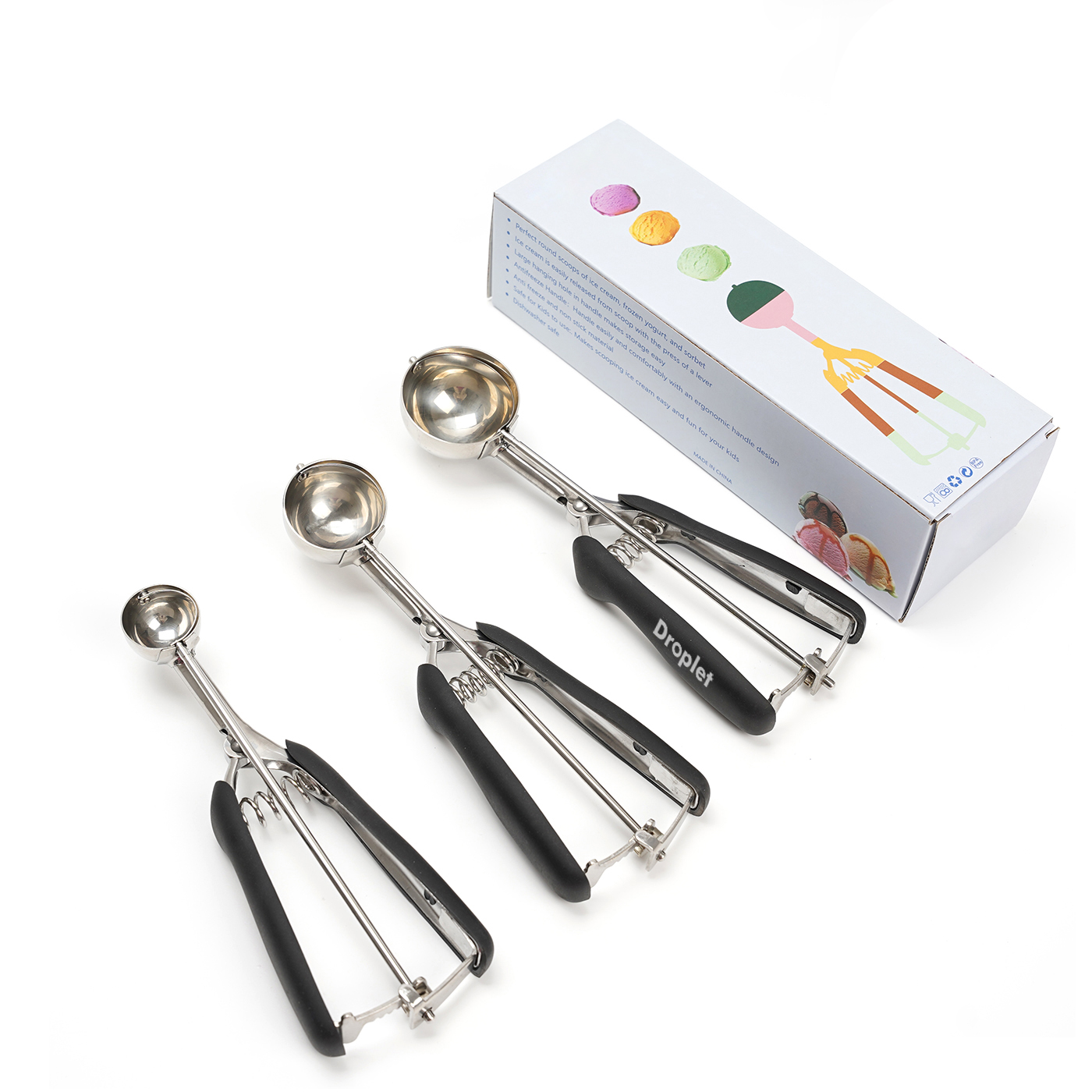 Custom 3Pcs Ice Cream Scoop Set