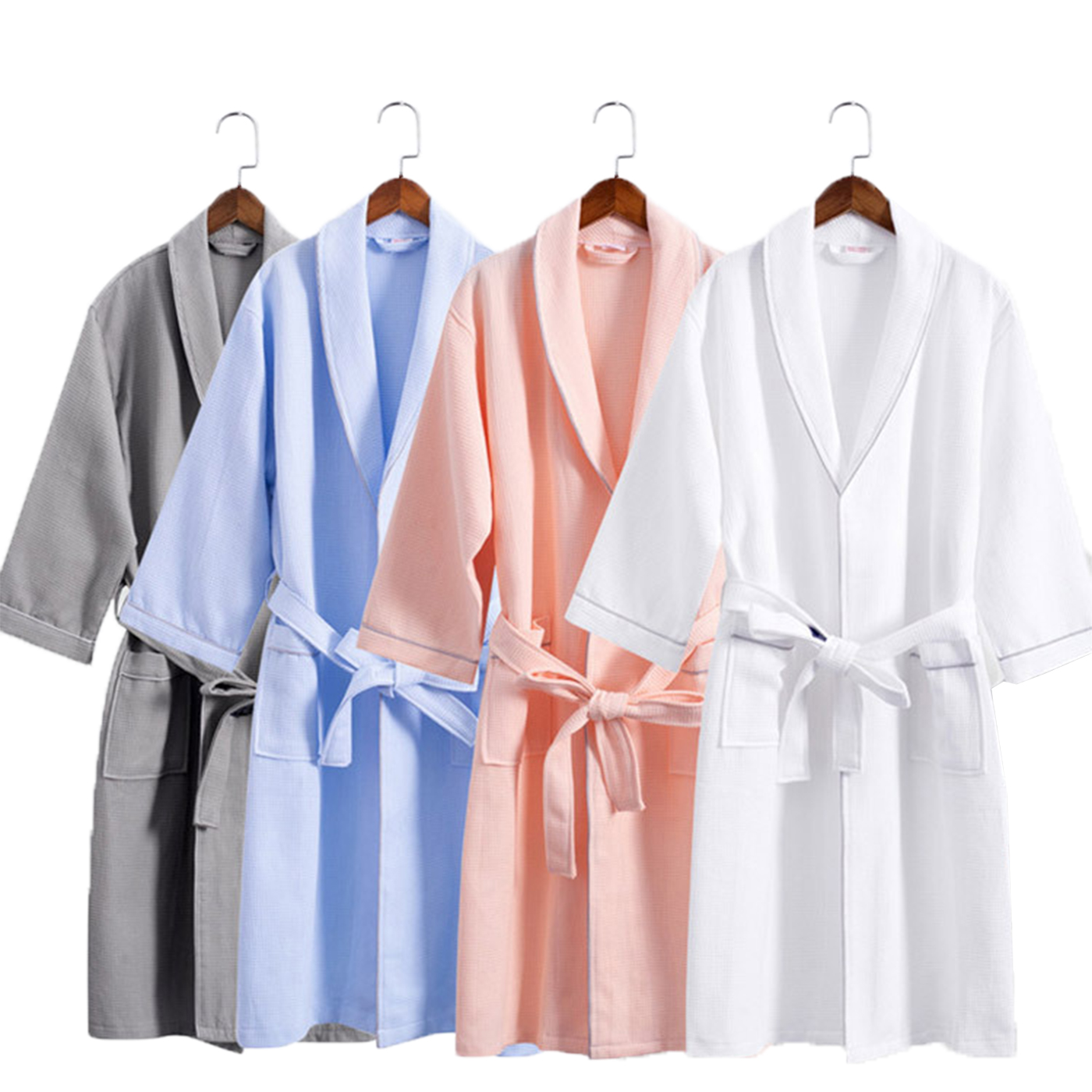 Classic Waffle Cotton Bathrobe2