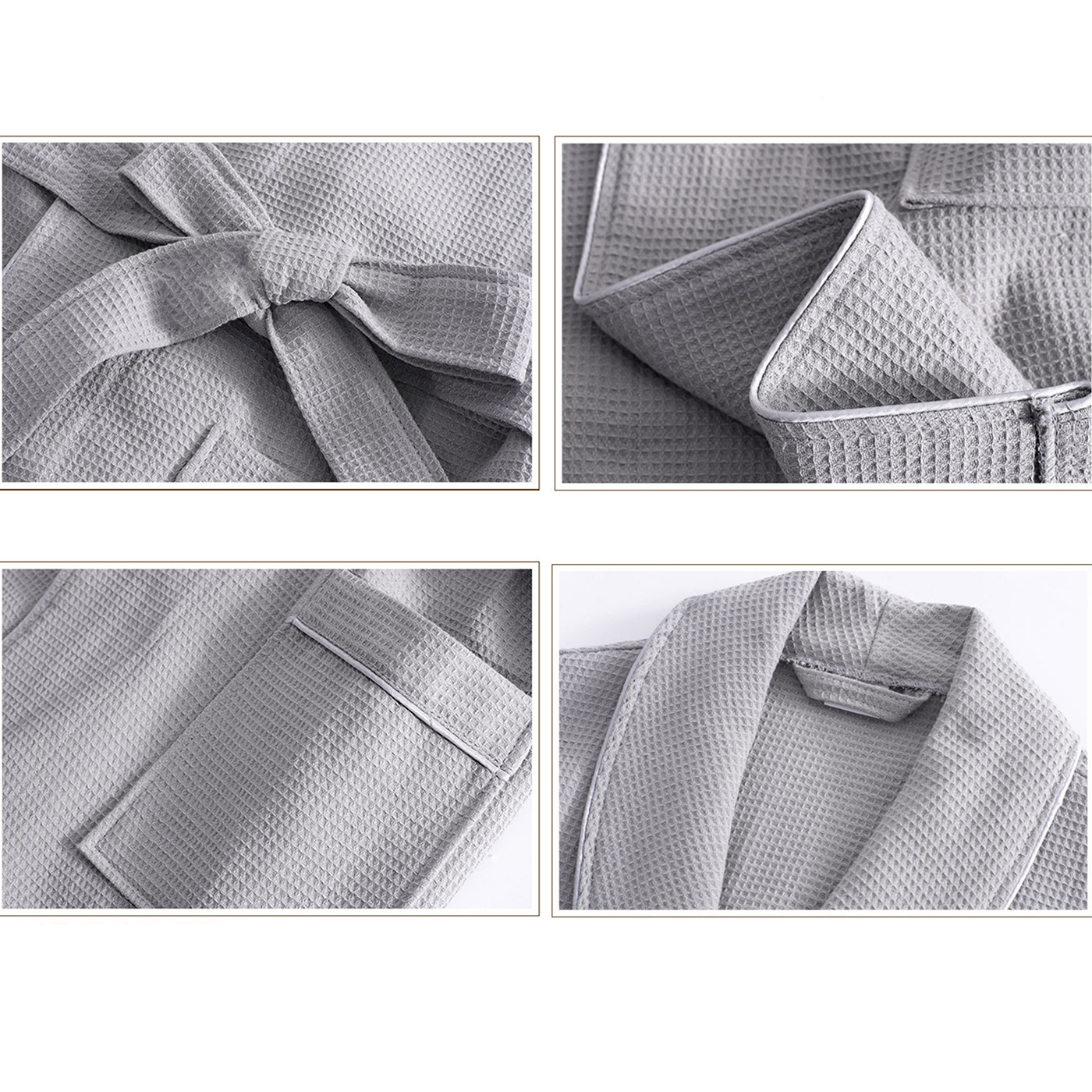 Classic Waffle Cotton Bathrobe3