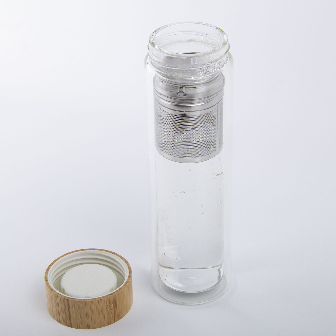 Custom Glass Water Bottle With Tea Infuser3