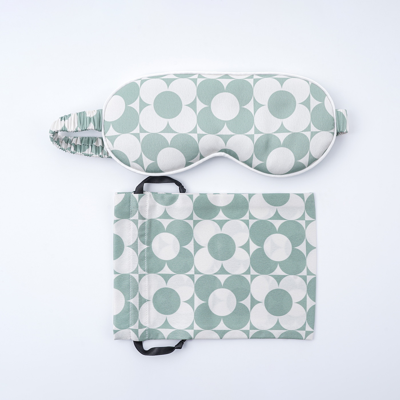 Simulated Silk Eye Mask Drawstring Bag Set1