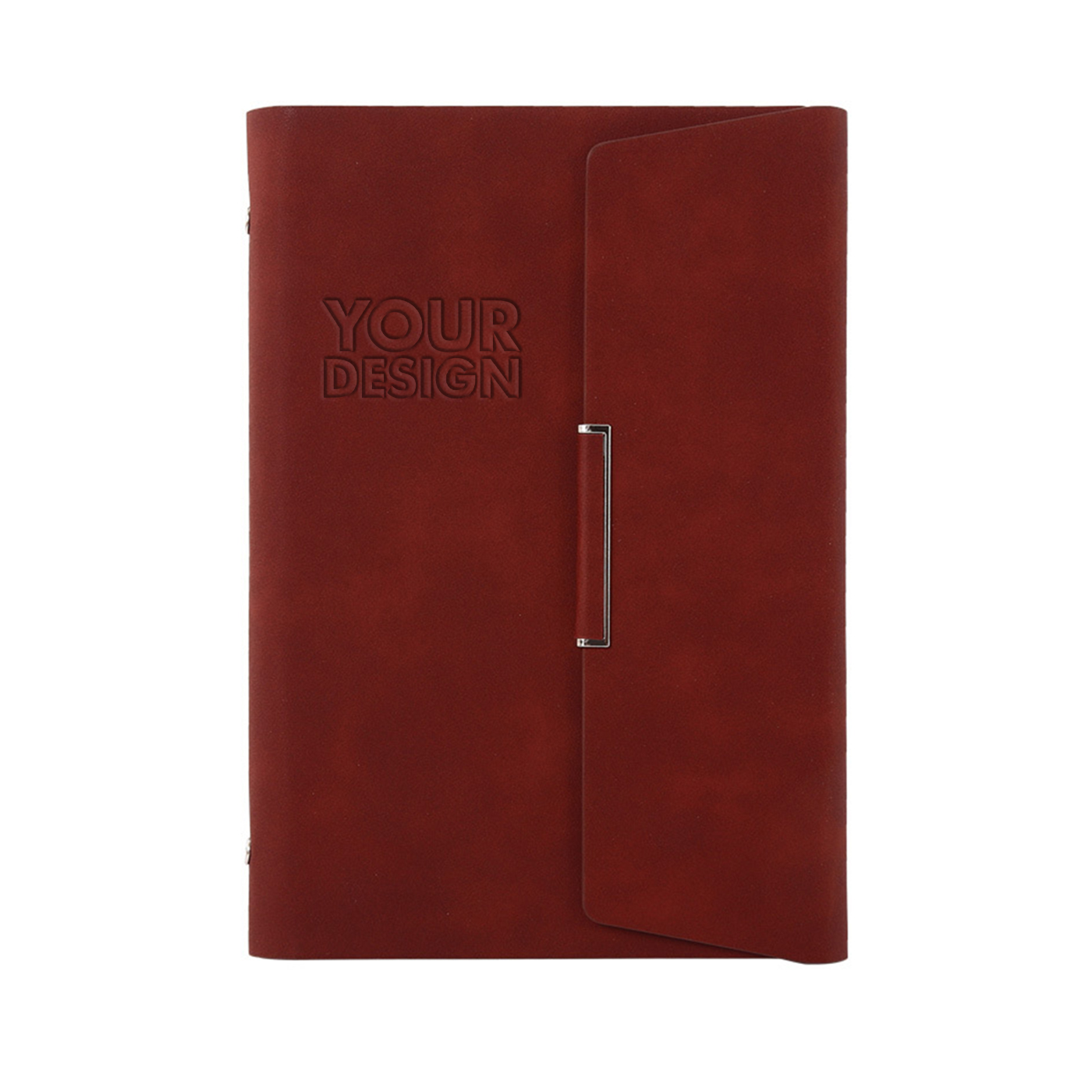 Custom Leather Tri Fold Loose Leaf Notebook1