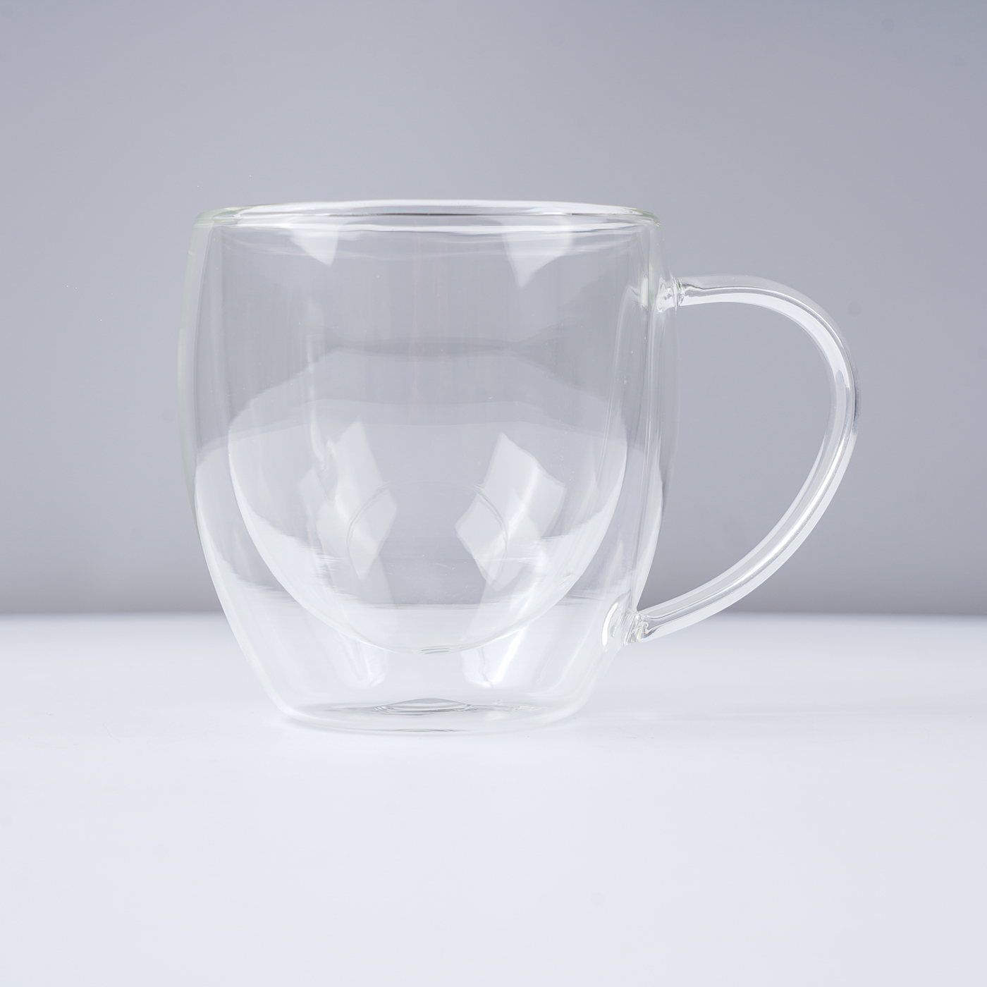 Custom 8 oz Clear Double Wall Glass Cup1