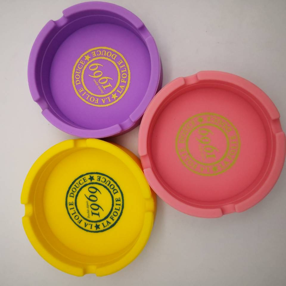 Portable Round Silicone Ashtray2