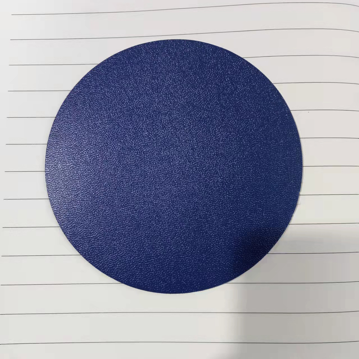 Non-Slip Round PU Leather Coaster 2