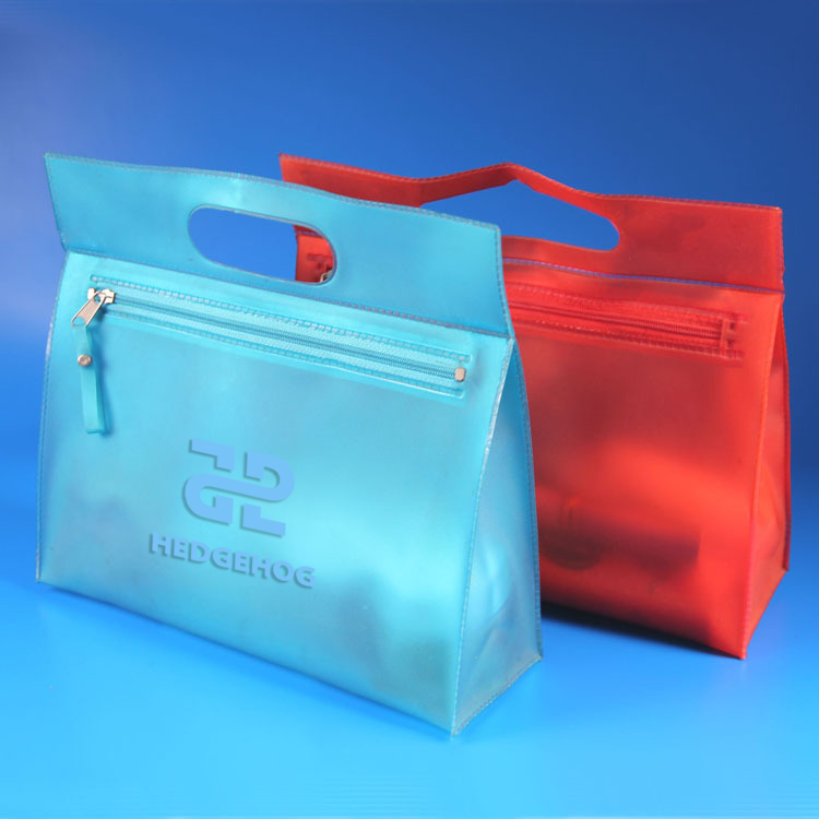 Frosted Cosmetic Bag With Zipper