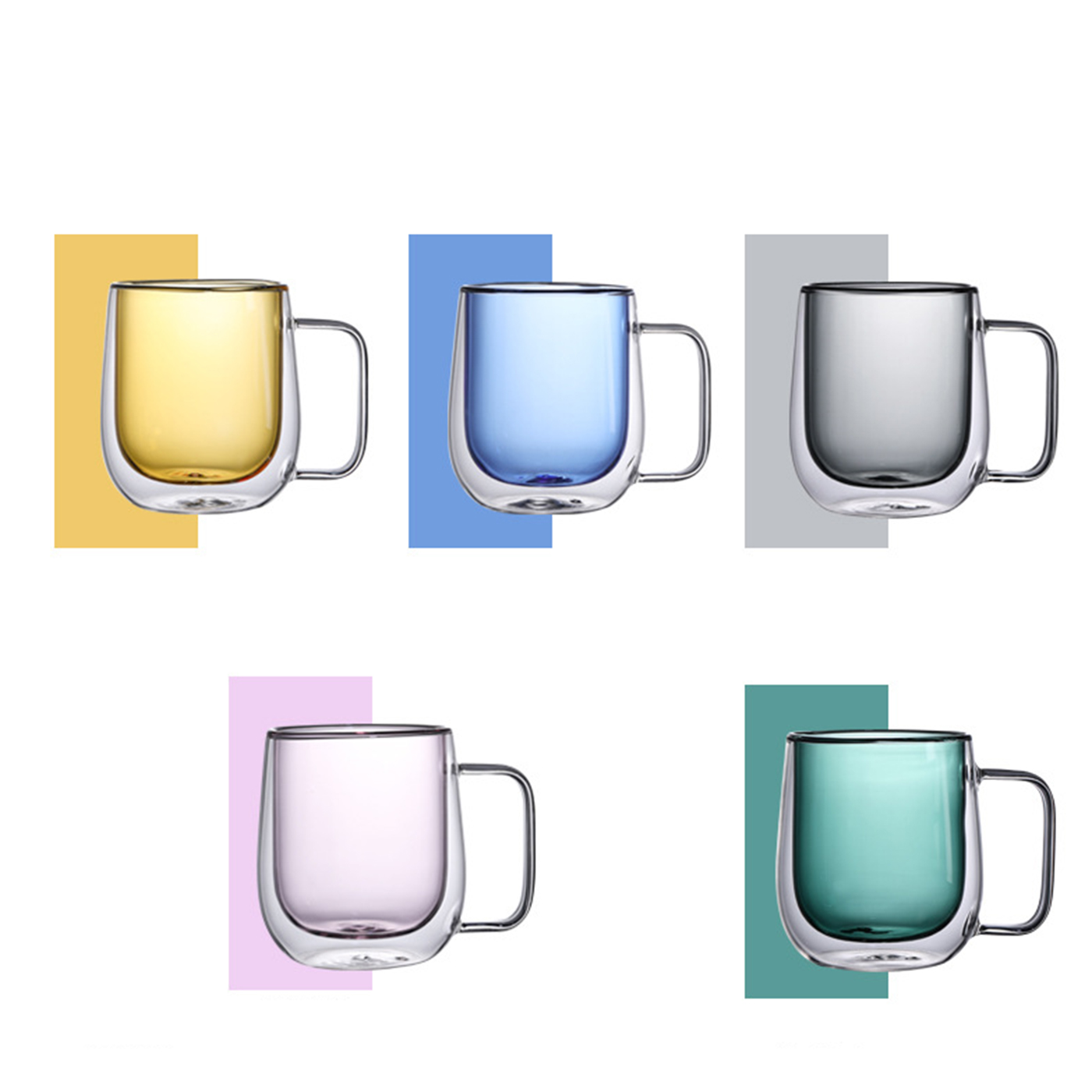 Double Wall Insulated Coffee Glass Mug1