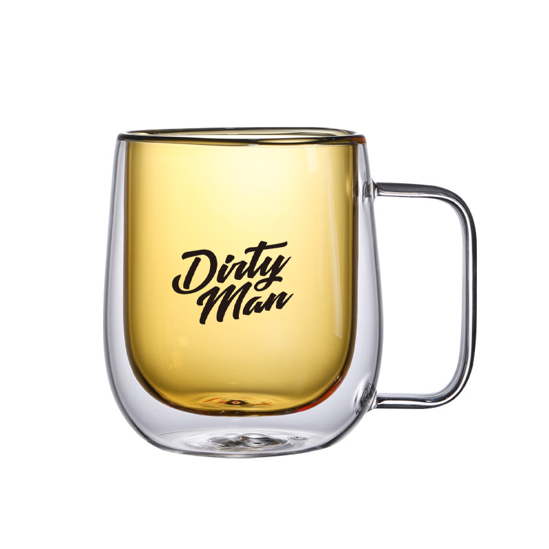 Double Wall Insulated Coffee Glass Mug