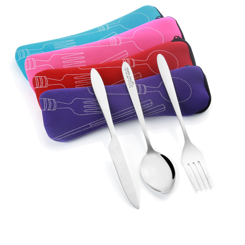 Cutlery Set With Portable Pouch Case