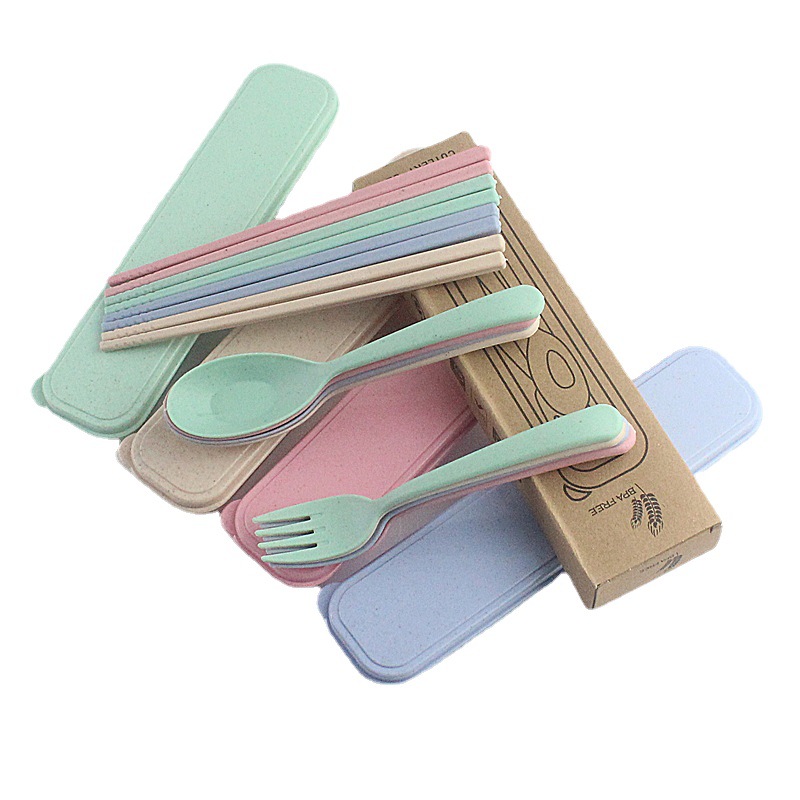 &nbsp;Wheat Straw Portable Cutlery Set1