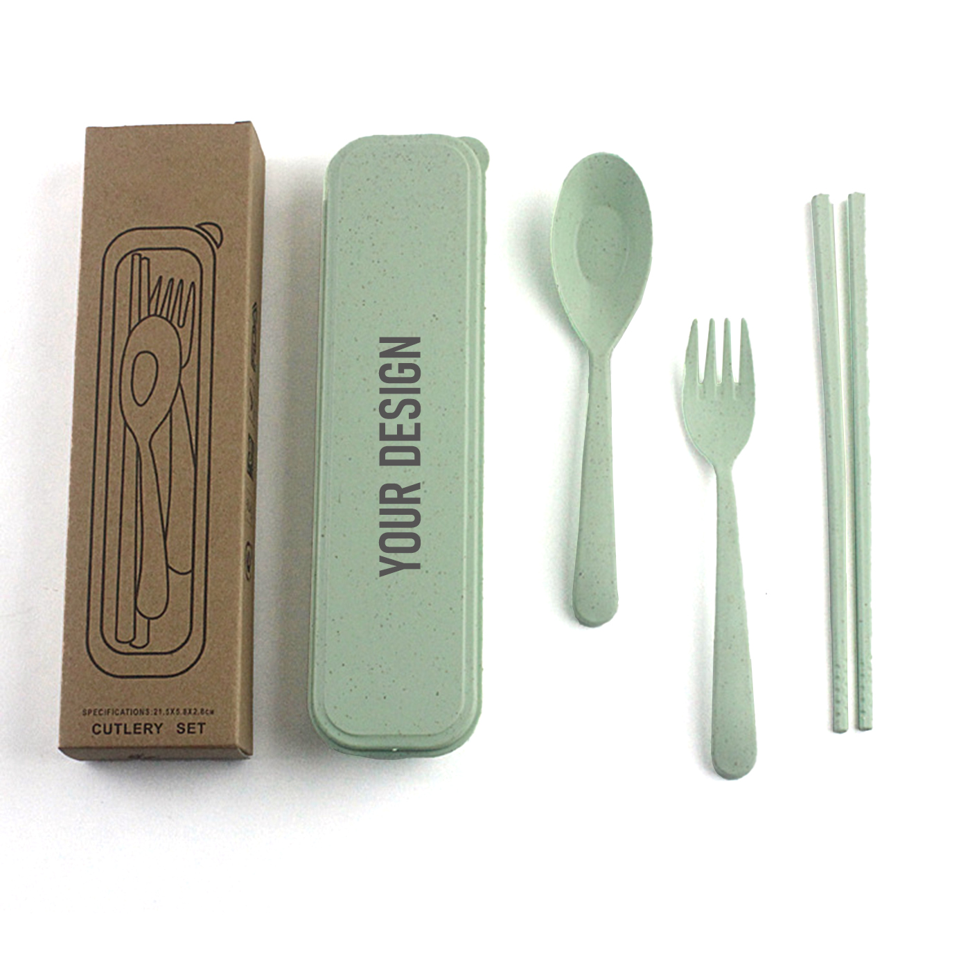 &nbsp;Wheat Straw Portable Cutlery Set2