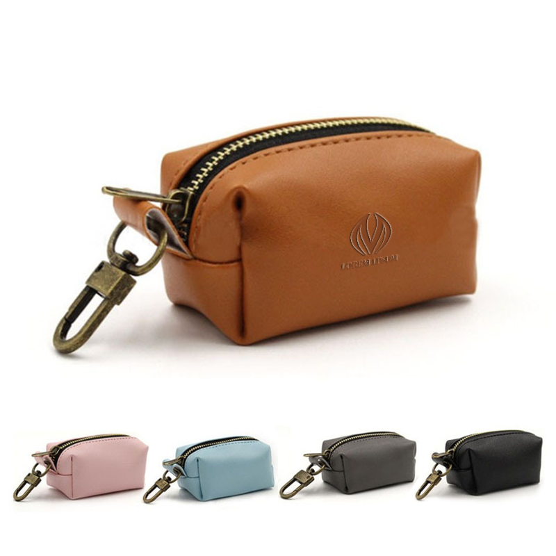 Promotional PU Leather Dog Poop Bag Carrier