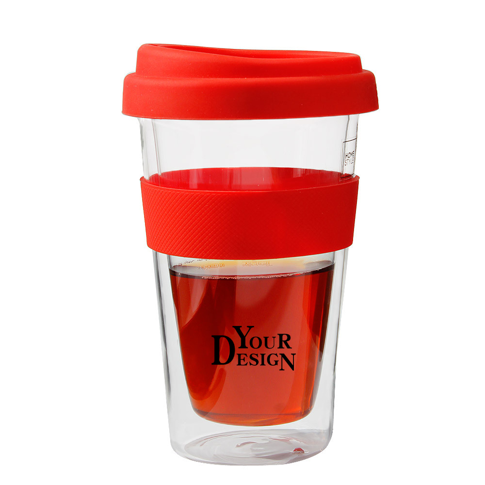Double Wall Reusable Glass Travel Mug1