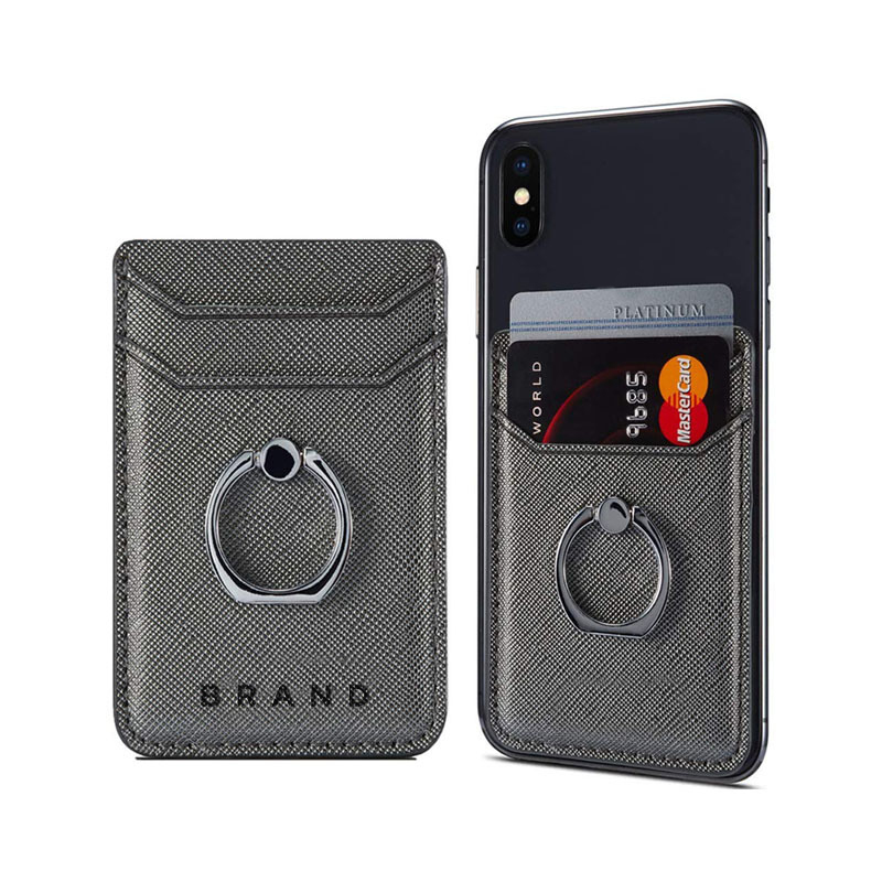 Phone Stick On Credit Card Holder With Ring