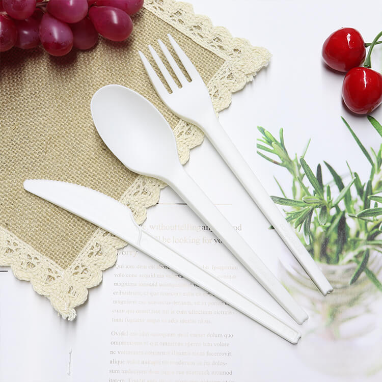 Eco-friendly Biodegradable PLA Fork Spoon And Knives1