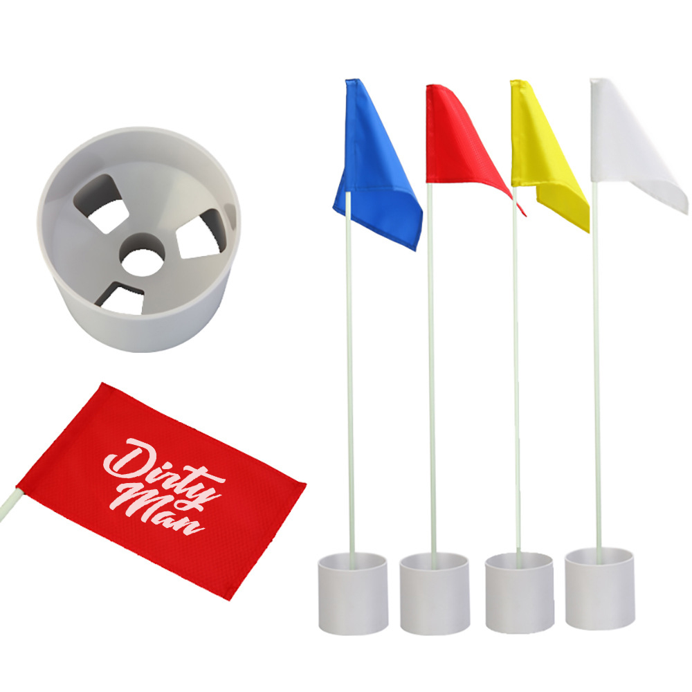 Practice Golf Hole Pole Cup Flag Stick Set 