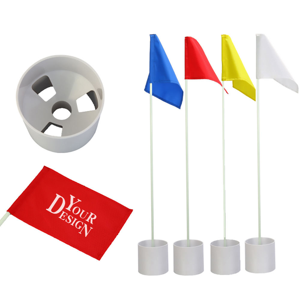 Practice Golf Hole Pole Cup Flag Stick Set 1