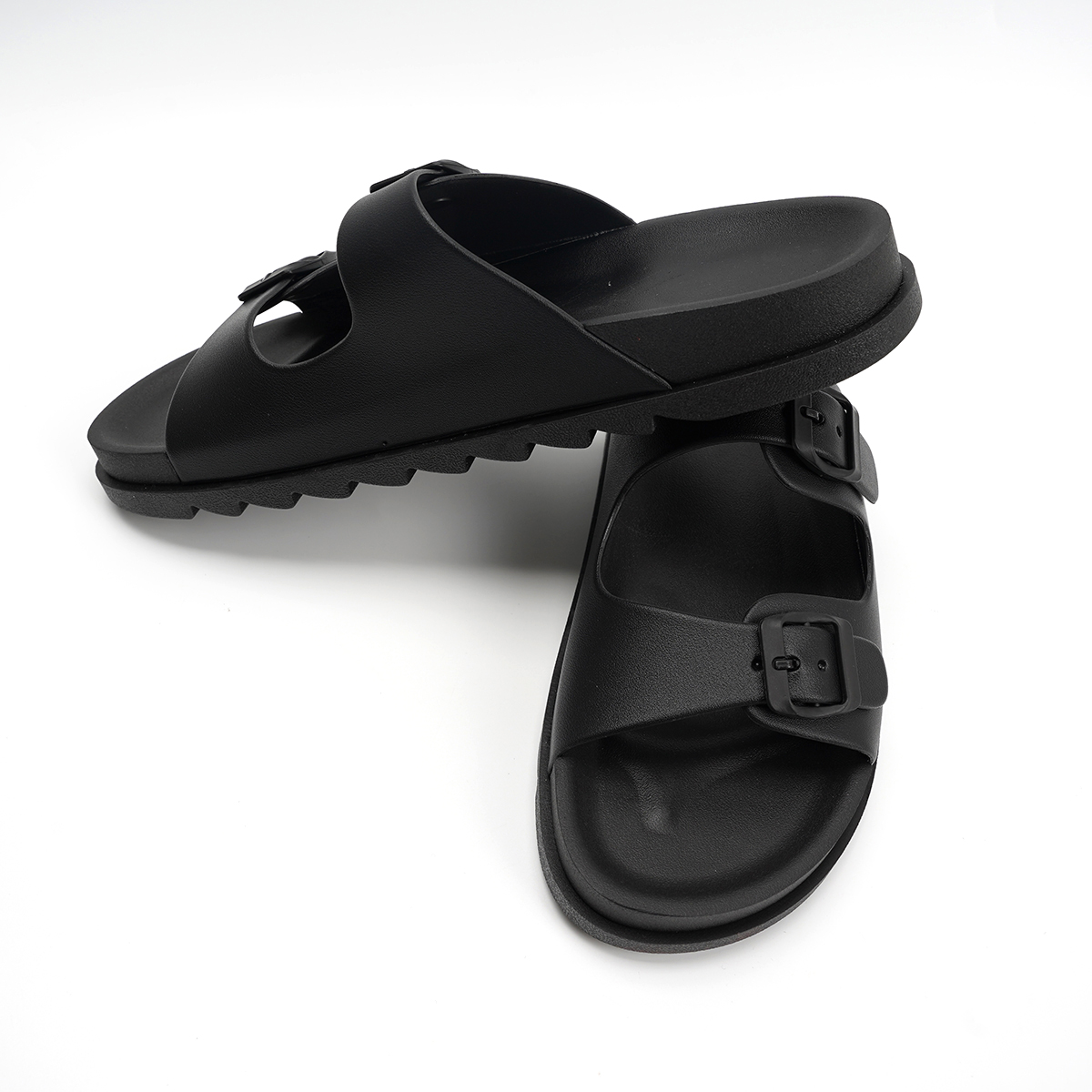  Logo Double Buckle Slippers1