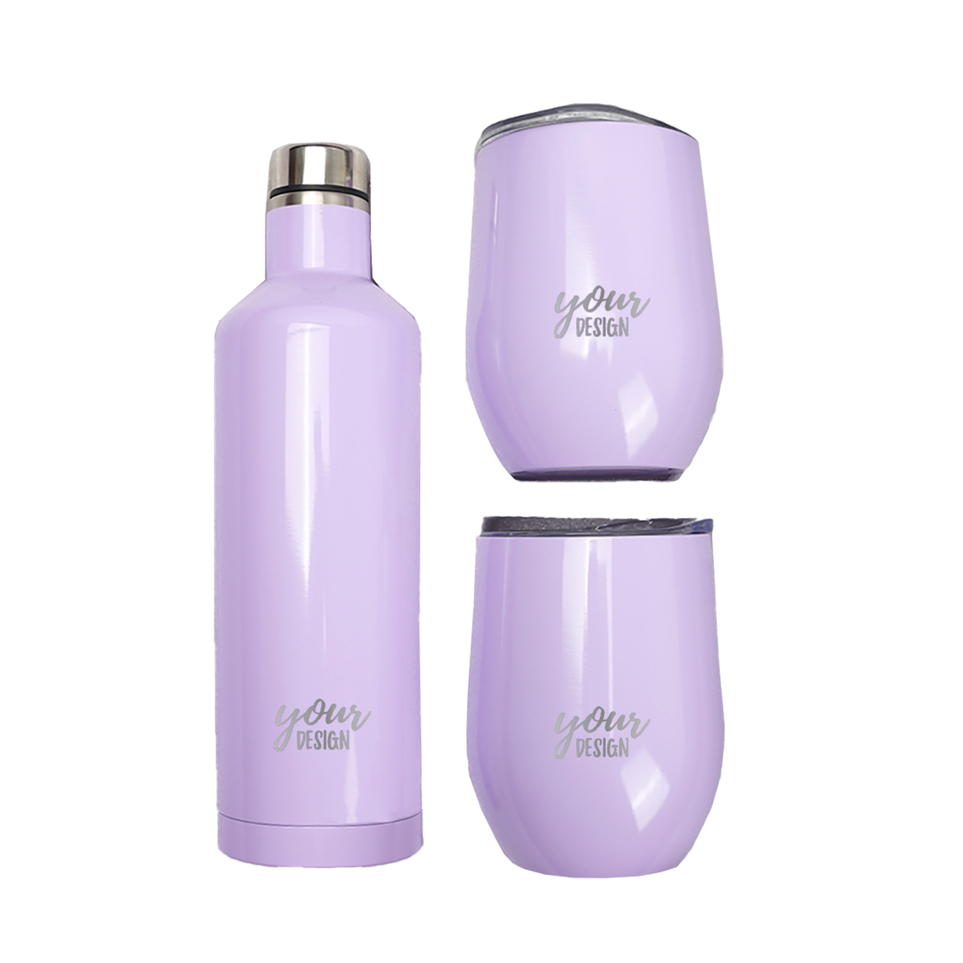 Promotional Stainless Steel Wine Bottle And Tumbler Set1