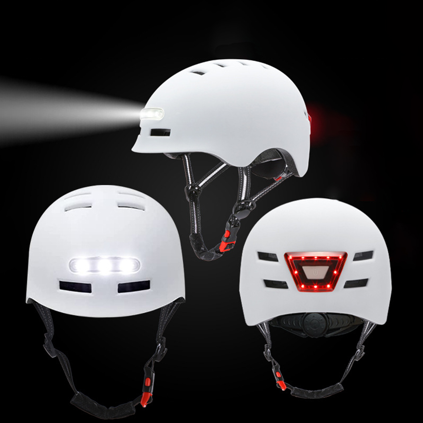 Bicycle Warning Light Helmet2
