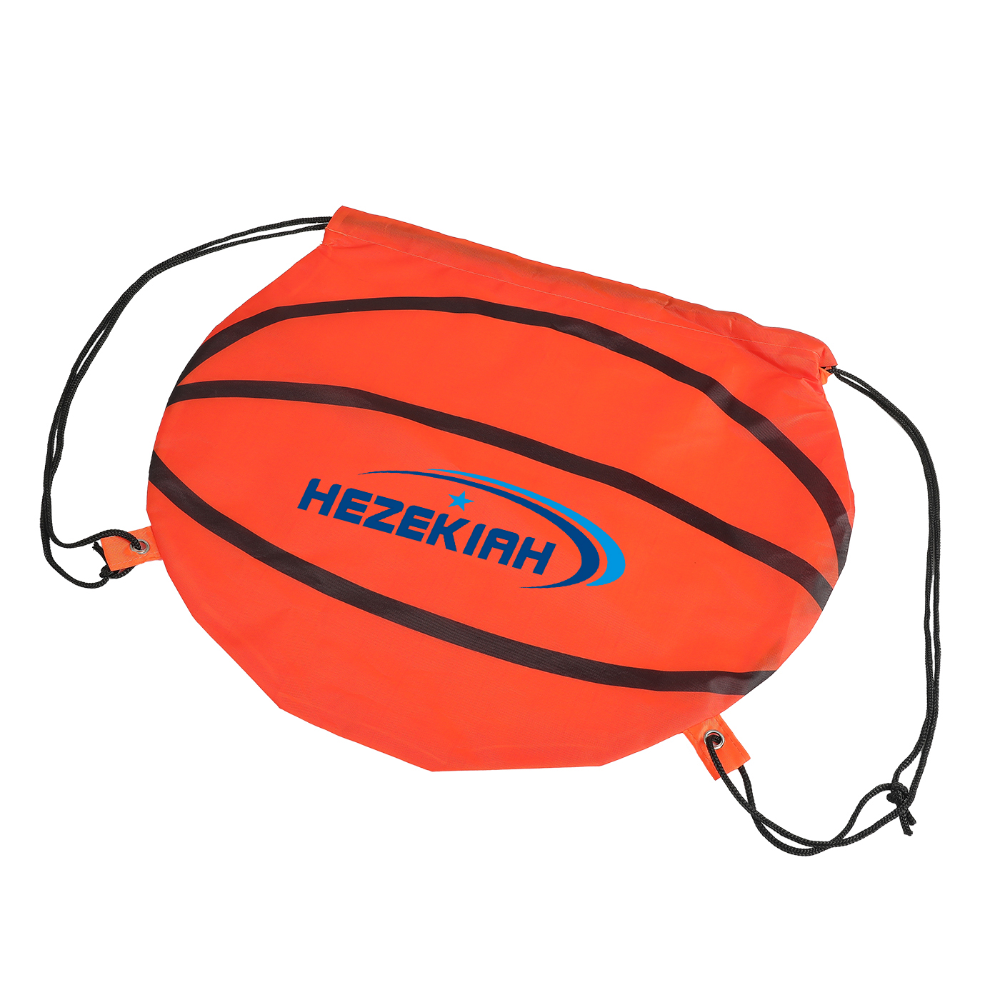 Custom Basketball Shaped Drawstring Bag2