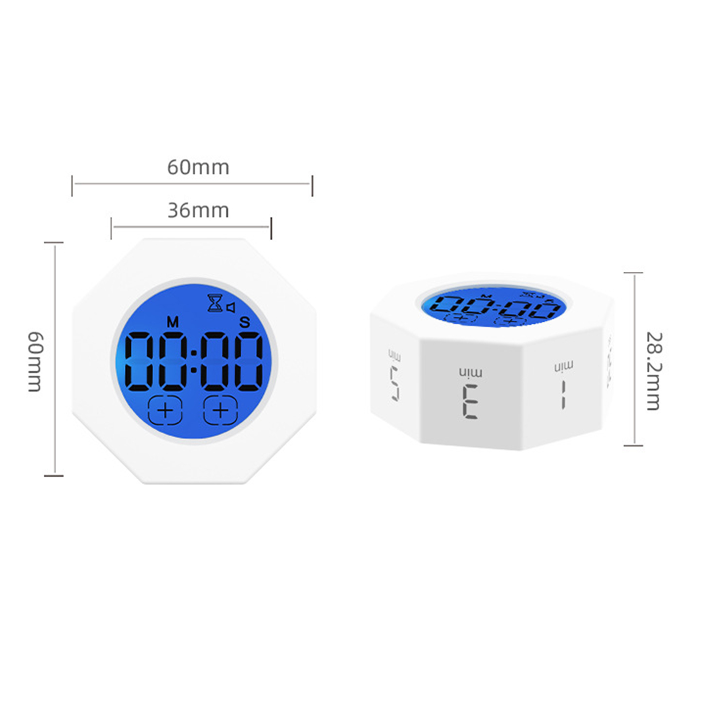 Octagonal Gravitational Flip Timer Clock1
