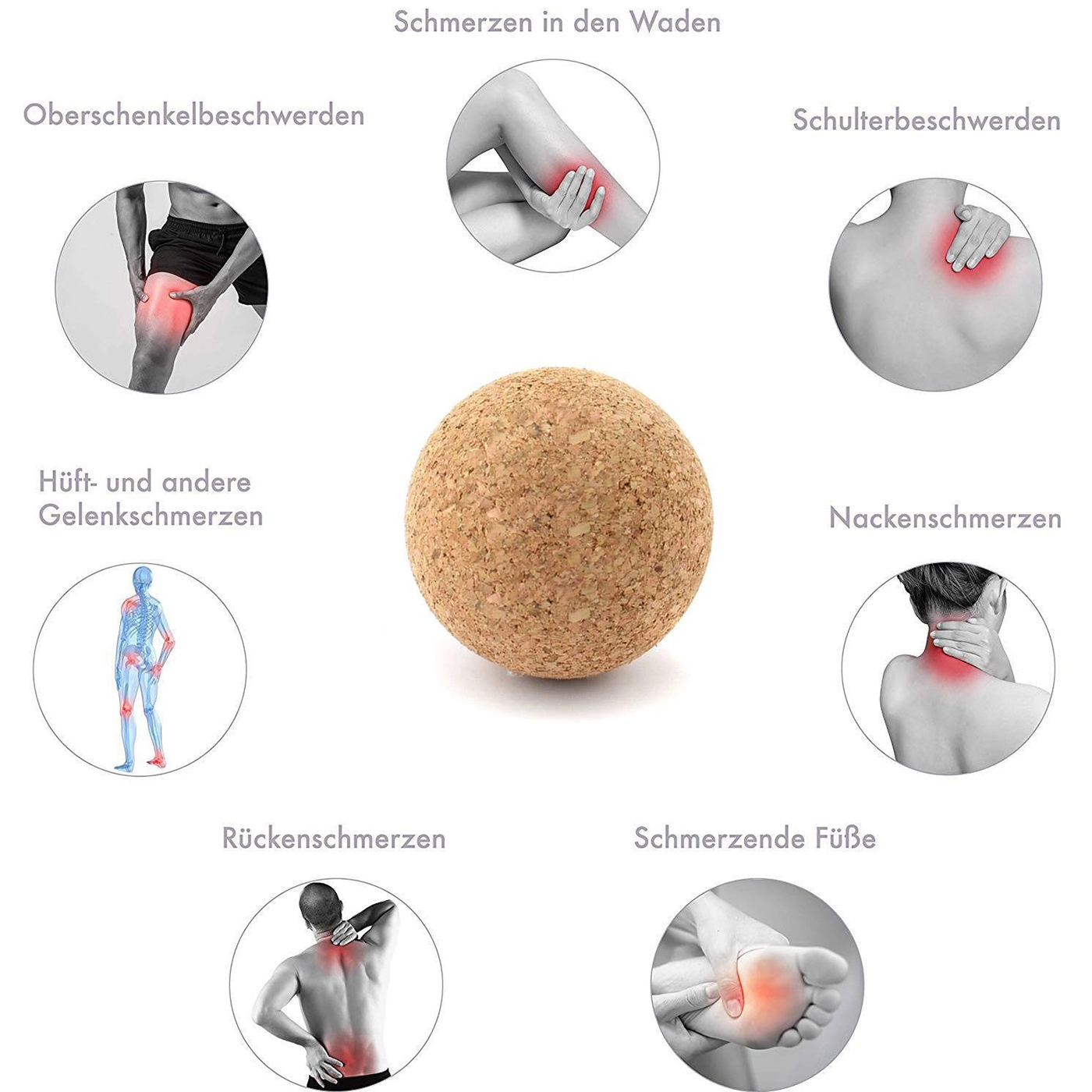 7.5cm Cork Massage Ball1