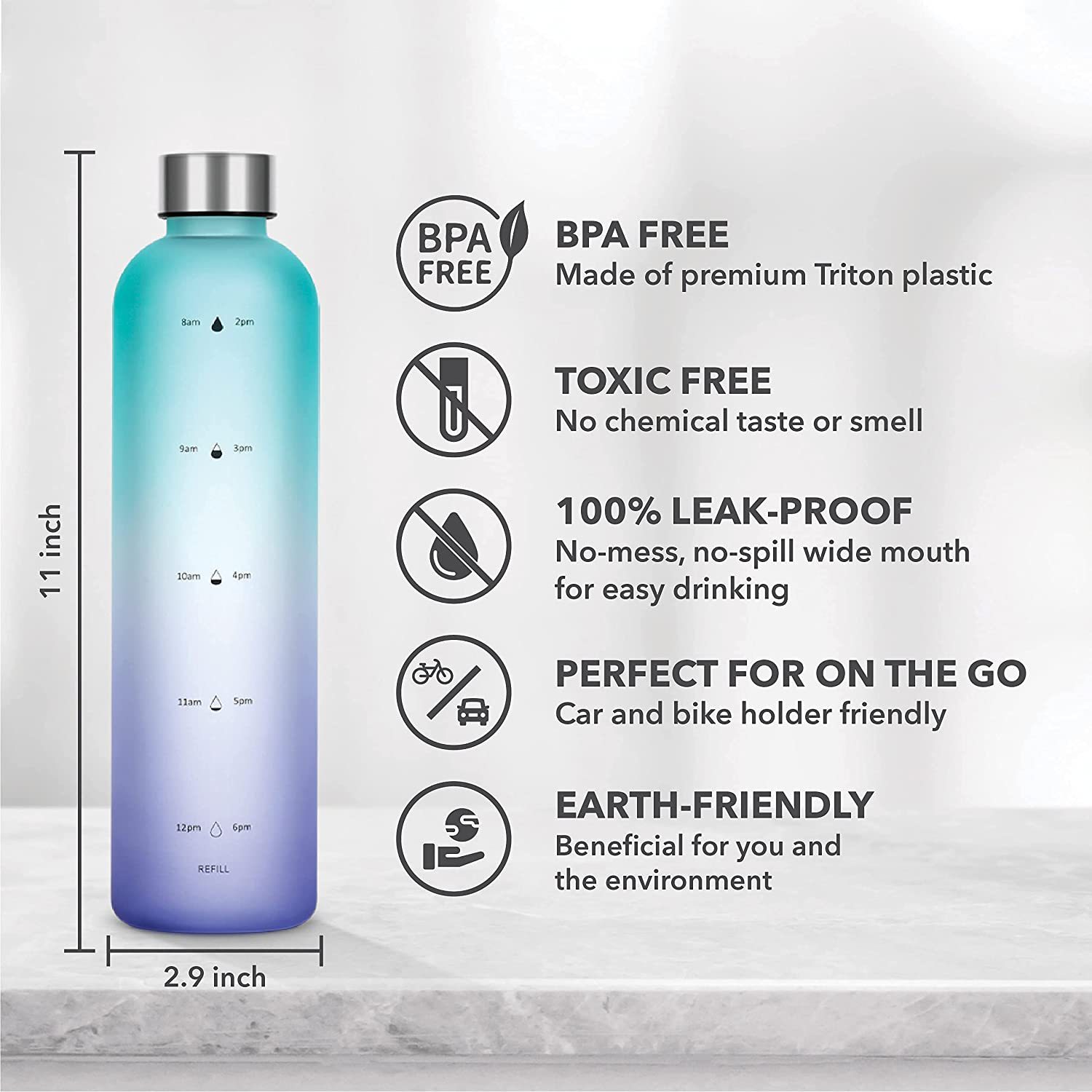 Water Bottle With Time Marker2