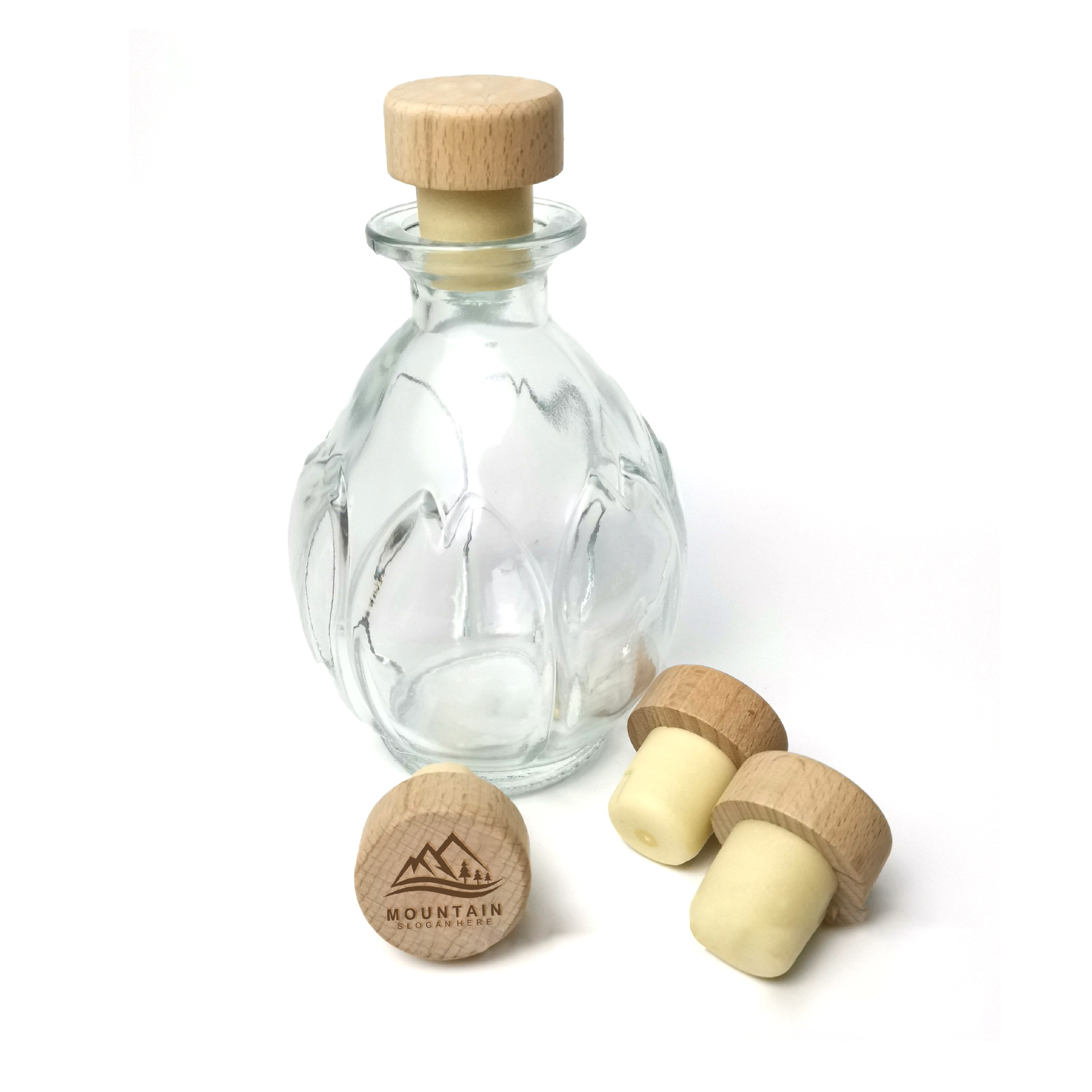 Custom  Wooden Glass Bottle Cork Stopper