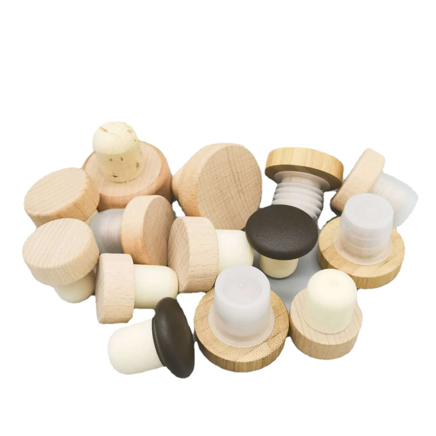 Custom  Wooden Glass Bottle Cork Stopper2