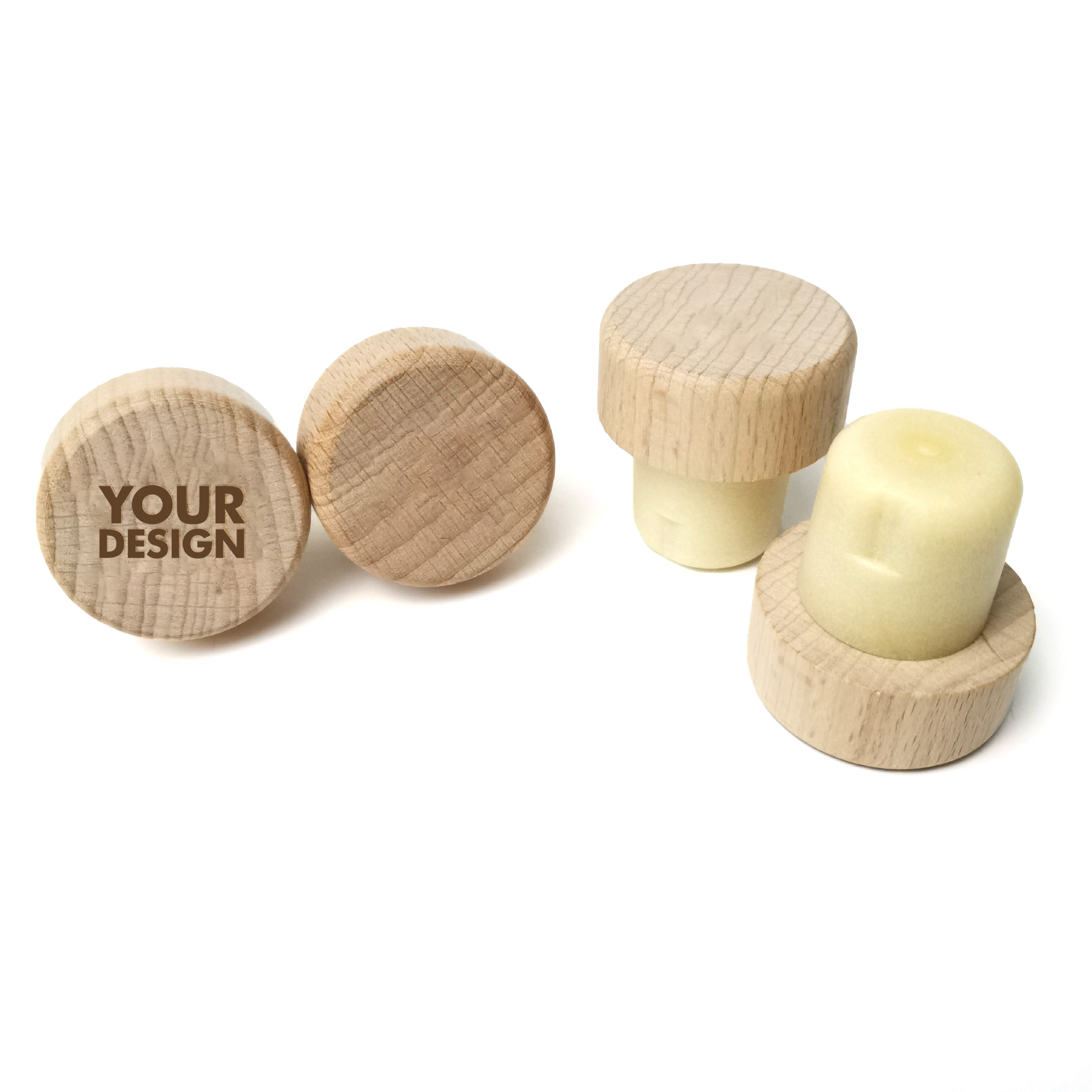 Custom  Wooden Glass Bottle Cork Stopper1