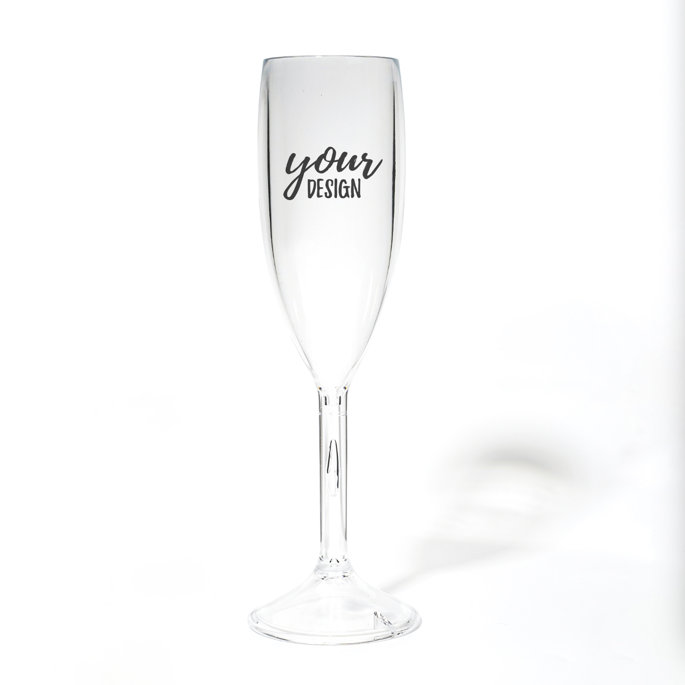 Personalized 6 oz PC Plastic Champagne Glass