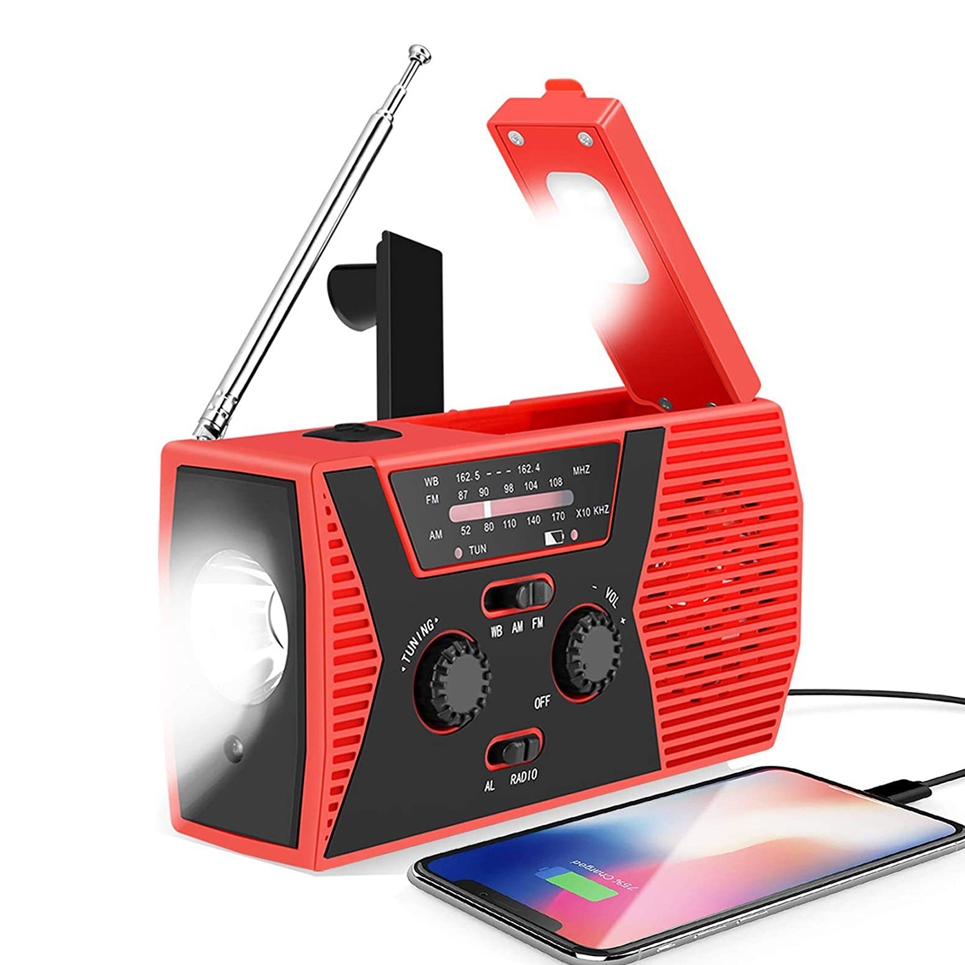 Solar Hand-Crank Radio With Flashlight 3