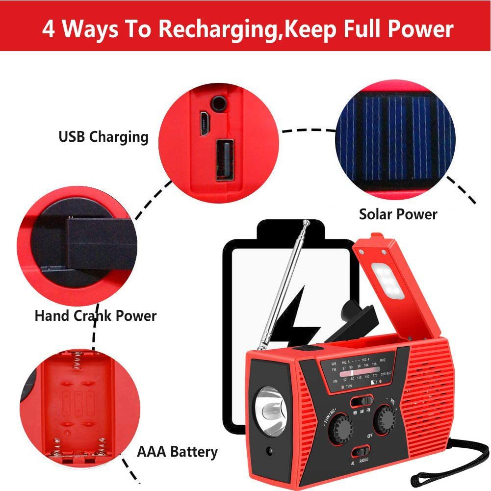 Solar Hand-Crank Radio With Flashlight 5