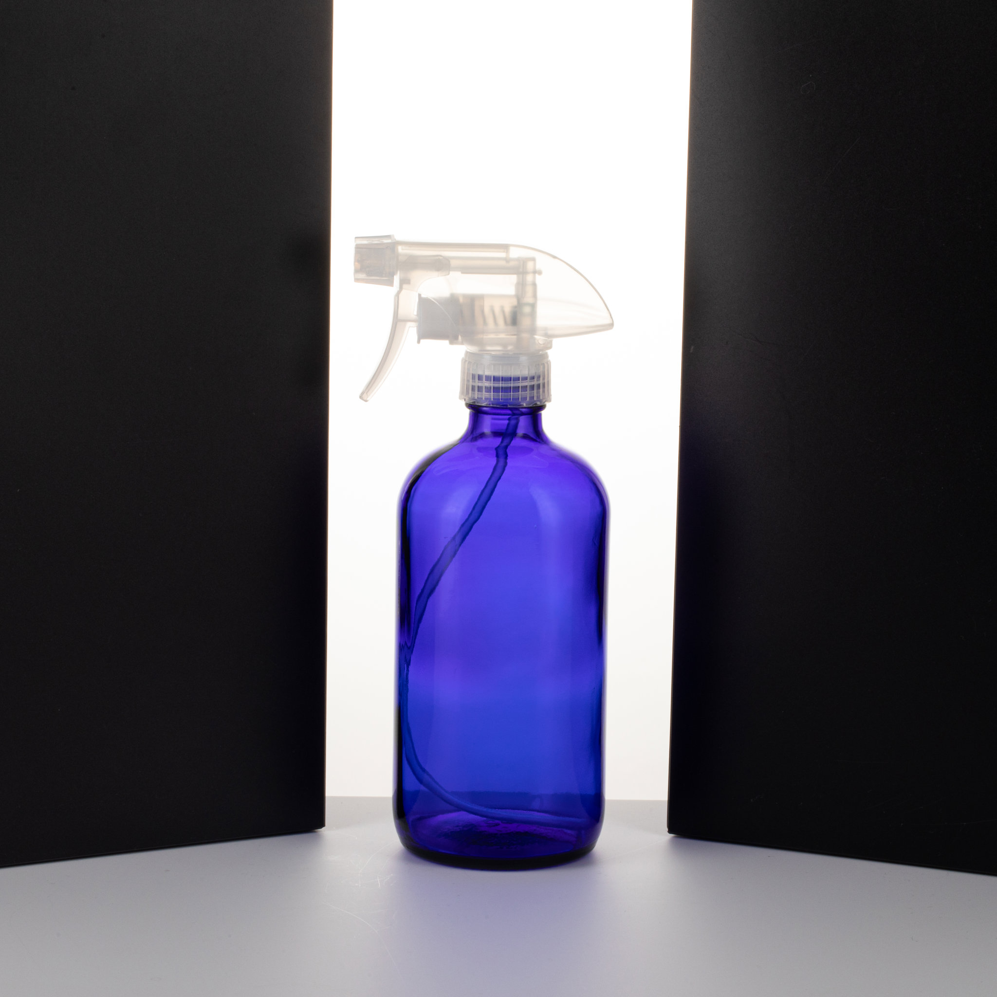 Custom Blue Glass Spray Bottle2