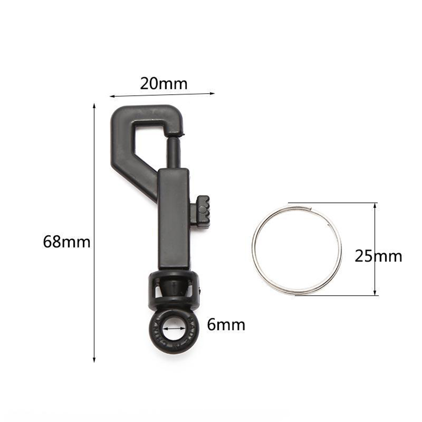 Plastic Key Ring Snap Hook2