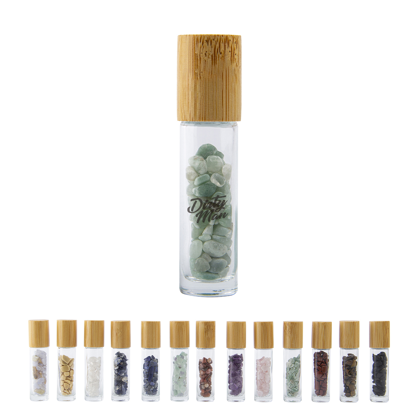 Custom Natural Gemstone Roller Ball Bottle