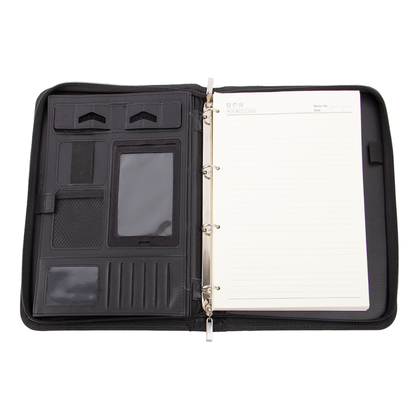 Zippered PU Leather Padfolio